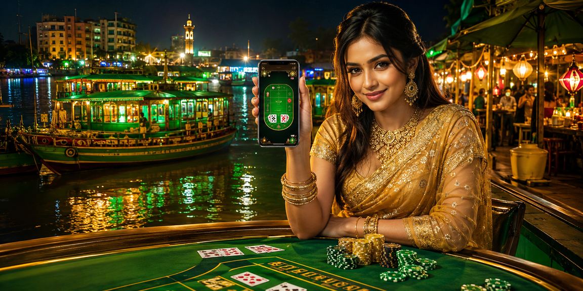 Female participant in a Baccarat game in Khulna